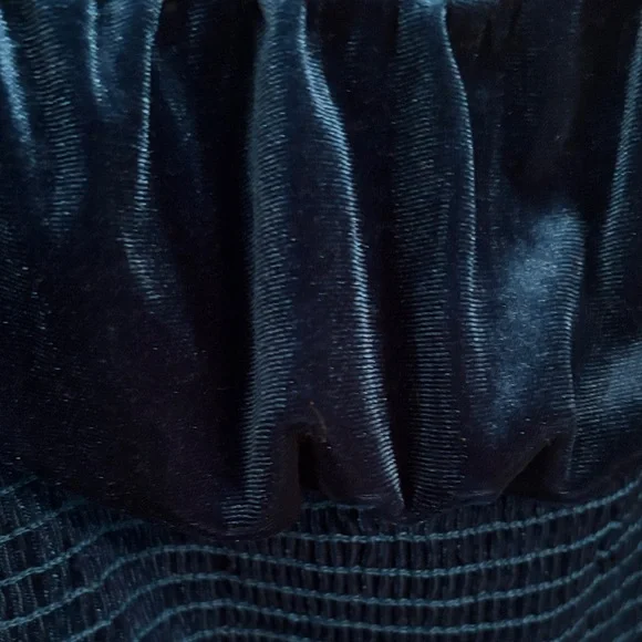 Urban Outfitters Blue Teal Velvet Smocked Cami - Picture 4 of 7